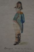 W.. Ibbatson (?) (20th Century) Bonaparte at St Helena Watercolour Signed and titled 21cm x 14cm;