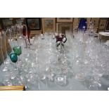 A quantity of assorted glassware to include Edinburgh crystal, coloured glass, paperweights etc
