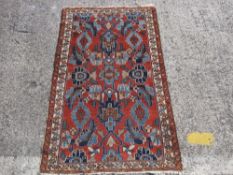 A Persian Malayer rug 122 x 72cm