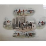 Quantity of assorted prints, hunting scenes, reproduction maps, a limited edition etching of a