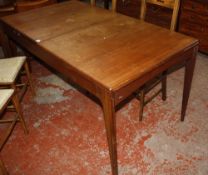 A mid 20th century hardwood dining table 142cm length & A 20th Century cherrywood record unit,