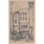Edward Sharland 'Fleet St.' Etching Signed in pencil to the margin 24cm x 11cm; Herbert Williams '