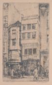 Edward Sharland 'Fleet St.' Etching Signed in pencil to the margin 24cm x 11cm; Herbert Williams '