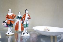 A quantity of decorative ceramics, to include commemorative ware, porcelain figures etc