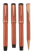 Parker, Duofold, Lucky Curve, Senior, a red fountain pen  Parker, Duofold, Lucky Curve, Senior, a