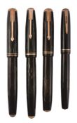 Parker, Vacumatic, an emerald shadow wave fountain pen  Parker, Vacumatic, an emerald shadow wave