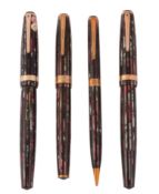 Parker, Duofold, Vacumatic, 'Vacufold', a pearl and red lined fountain pen  Parker, Duofold,