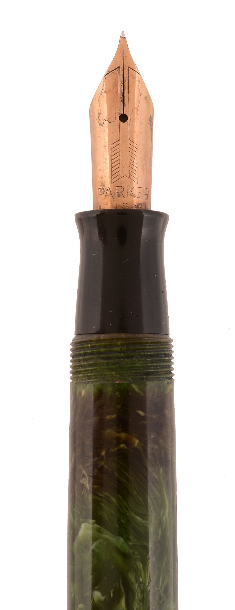 Parker, Duofold, a jade green fountain pen, with a jade green cap and barrel  Parker, Duofold, a - Image 2 of 2