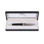 Montblanc, Meisterstuck Solitaire, a black resin and stainless steel...  Montblanc, Meisterstuck
