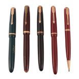 Parker, Duofold, a black fountain pen, with a button filling system; Parker  Parker, Duofold, a