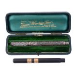 Mabie, Todd & Co. Ltd., Swan, a silver coloured fountain pen  Mabie, Todd  &  Co. Ltd., Swan, a