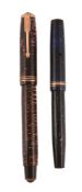 Parker, Vacumatic, a resin fountain pen, with striated decoration  Parker, Vacumatic, a resin