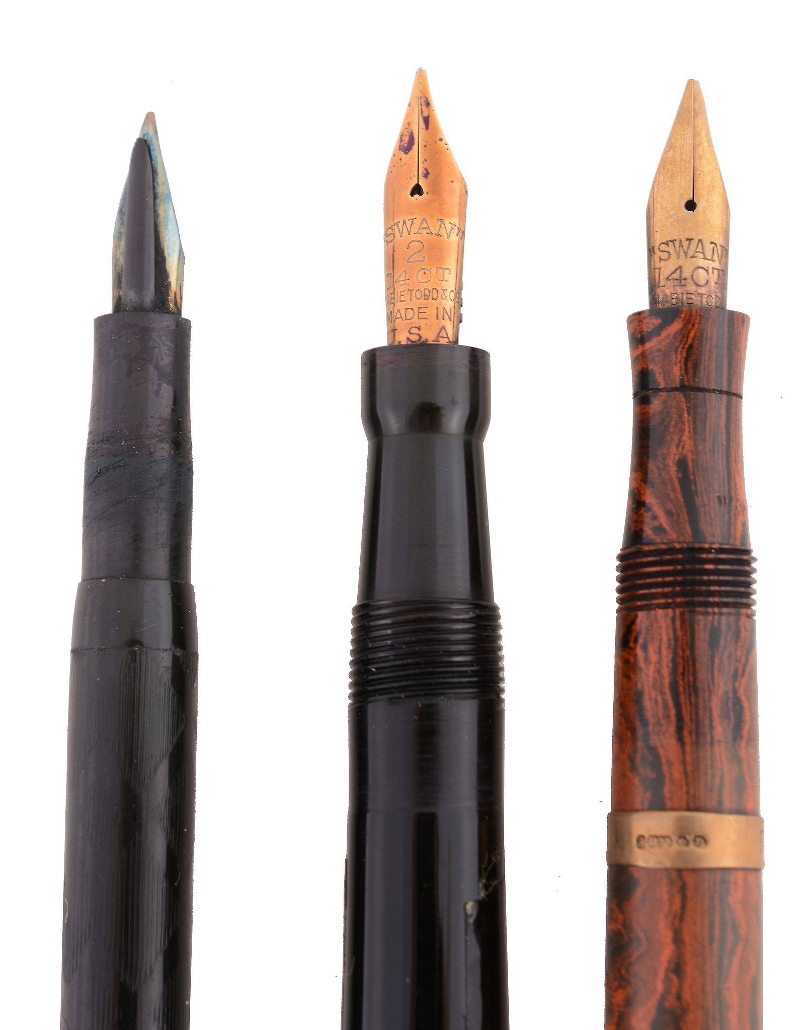 Mabie Todd & Co., Swan, a black and green fountain pen  Mabie Todd  &  Co., Swan, a black and - Image 2 of 2