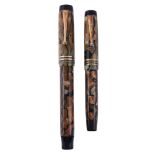 Parker, Duofold, Lucky Curve, Senior, a black and pearl fountain pen  Parker, Duofold, Lucky