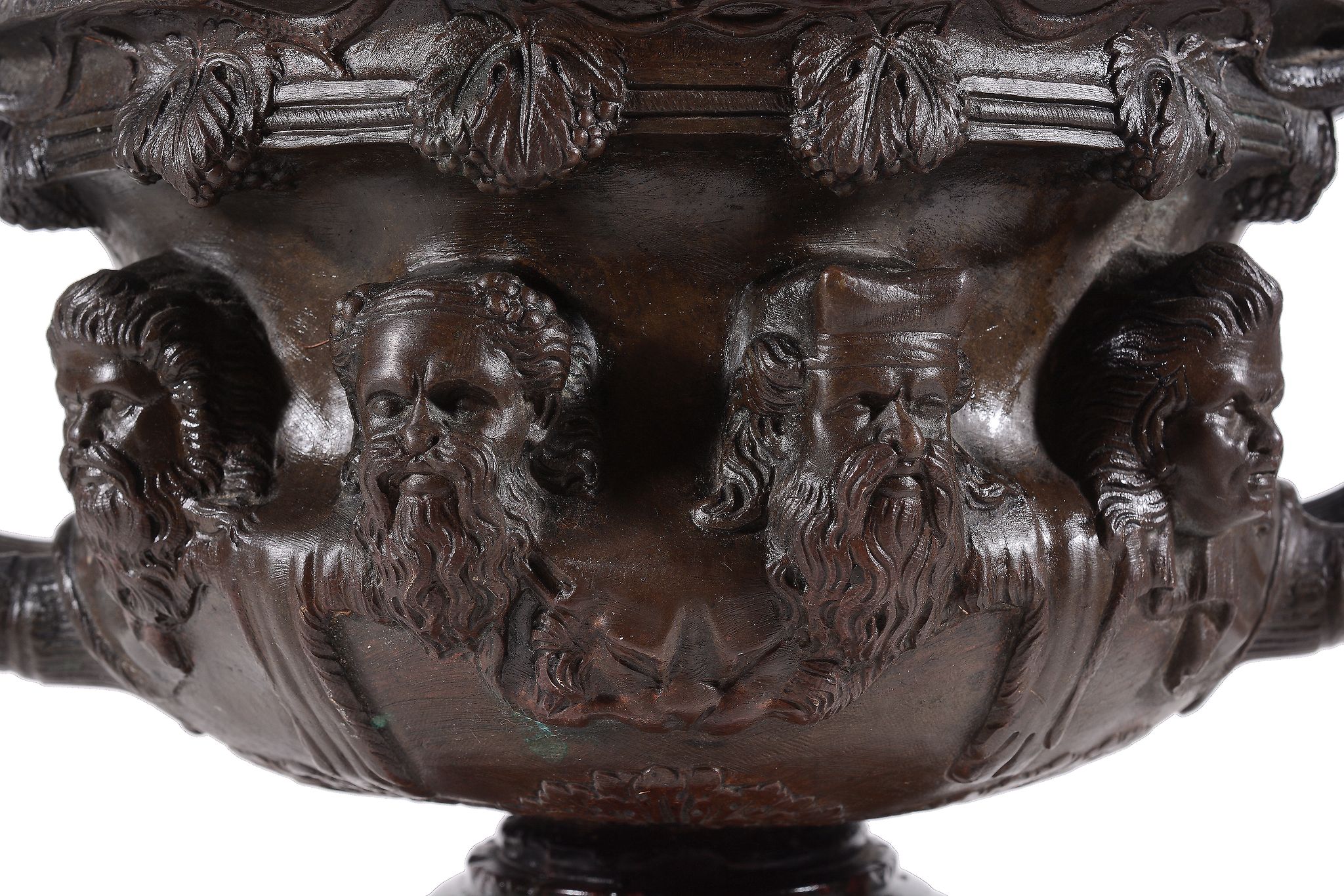 A Continental bronze and marmo rosso antico mounted model of the Albani Vase  A Continental bronze - Image 2 of 2