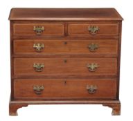 A George III mahogany and satinwood banded chest of drawers , circa 1780  A George III mahogany