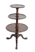 A George III mahogany dumb waiter , circa 1780  A George III mahogany dumb waiter  , circa 1780,