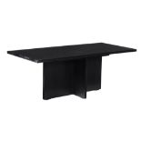 An ebonised dining table by Kelly Hoppen , of recent manufacture  An ebonised dining table by