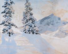 Josef Yos Süssmeier (1897-1971) - Winter landscape Bodycolour Signed   Yos  , and inscribed  München