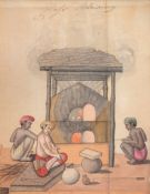 An extensive set of Seventy-eight watercolours mainly depicting Indian... An extensive set of