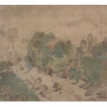 Three Chinese silk paintings, 18th/19th century Three Chinese silk paintings, 18th/19th century, one