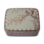 A Japanese Namikawa Cloisonné Enamel Box and Cover A Japanese Namikawa Cloisonné Enamel Box and