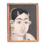 A portrait of a girl, Rajasthan, probably Jaipur, 19th century A portrait of a girl, Rajasthan,