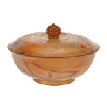 A Chinese agate bowl and cover, Qing dynasty or later A Chinese agate bowl and cover, Qing dynasty