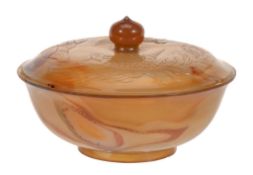 A Chinese agate bowl and cover, Qing dynasty or later A Chinese agate bowl and cover, Qing dynasty