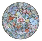 A Chinese famille rose millefiori plate , probably Guangxu A Chinese famille rose millefiori plate ,