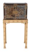 A Japanese Export Lacquer Namban Cabinet, early 17th century A Japanese Export Lacquer Namban