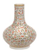 A Chinese Famille Rose 'Hundred Bats' vase A Chinese Famille Rose 'Hundred Bats' vase, the