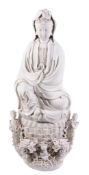 A large Chinese Dehua of Guanyin, 20th century A large Chinese Dehua of Guanyin, 20th century,