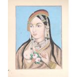 Portrait of a Courtesan, Jaipur, India, circa 1900, gouache on paper Portrait of a Courtesan,