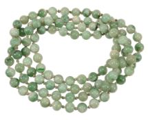 A Chinese jade necklace, late Qing Dynasty A Chinese jade necklace, late Qing Dynasty , comprising