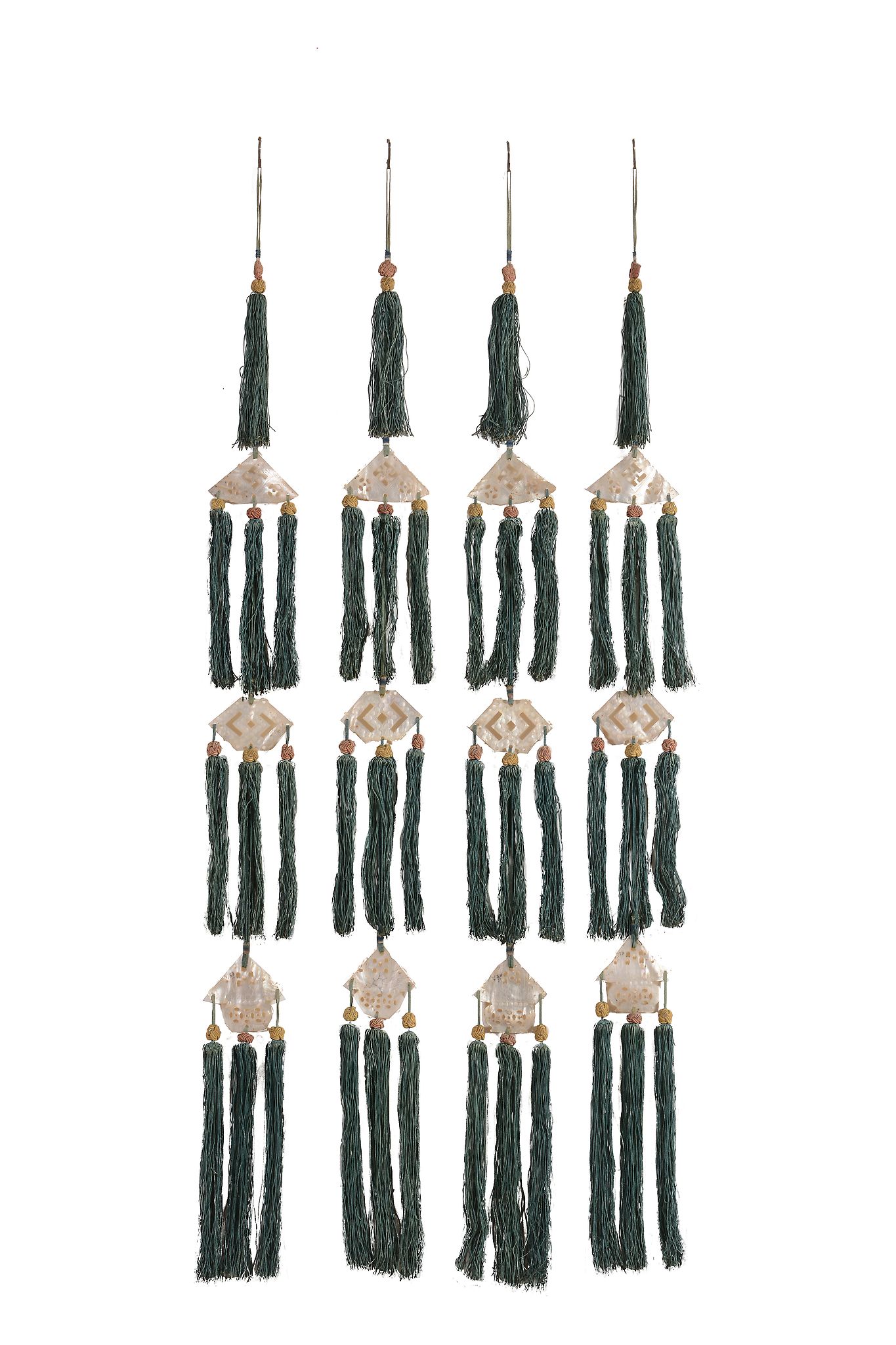 Four Chinese matching long furniture tassels, 19th century Four Chinese matching long furniture