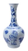-1 A fine Chinese blue and white bottle vase, Chongzhen, circa 1635-40 -1 A fine Chinese blue and