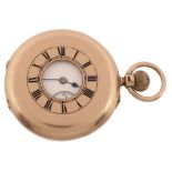 J. W. Benson, an 18 carat gold open faced pocket watch , hallmarked London 1863, English lever fusee