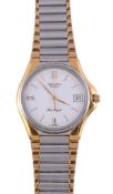 Zenith, Port-Royal, ref. 59.0150.628, a gold plated bracelet wristwatch,   quartz movement, white