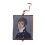 French school (1802),   a portrait of a young gentleman of fashion, signed   ADV   and dated   1802