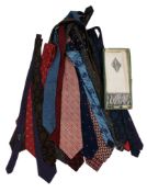 Mens ties, circa 1950's and later  , assorted makers and retailers, including Harrods, Coles of