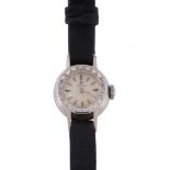 Omega, ref. 51104.5, a lady's 18 carat white gold wristwatch,   manual wind movement, 17 jewels,