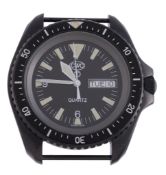 CWC, SBS Diver, ref. 0555/6645-99 7995443, a black steel military wristwatch,   Swiss quartz