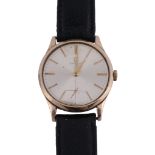 Omega, ref. 13322, a 9 carat gold wristwatch,   no. 2441541, hallmarked Birmingham 1949, manual