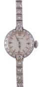 Vertex, ref. 214/0037, a lady's 18 carat white gold and diamond cocktail watch,   hallmarked London