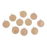 Ten jewellers copy coins,   80g  IMPORTANT: This lot is subject to VAT and the buyer must pay VAT