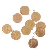 Ten jewellers copy coins  , 80g  IMPORTANT: This lot is subject to VAT and the buyer must pay VAT