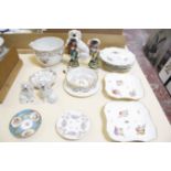 A collection of decorative china - various condition, including two figures of shepherds, a pair