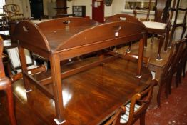 A George III style mahogany butlers tray style coffee table, 20th Century 111cm length