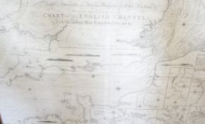 William Heather, 'The Chart of the English Channel', dated 1805, 79cm x 127cm